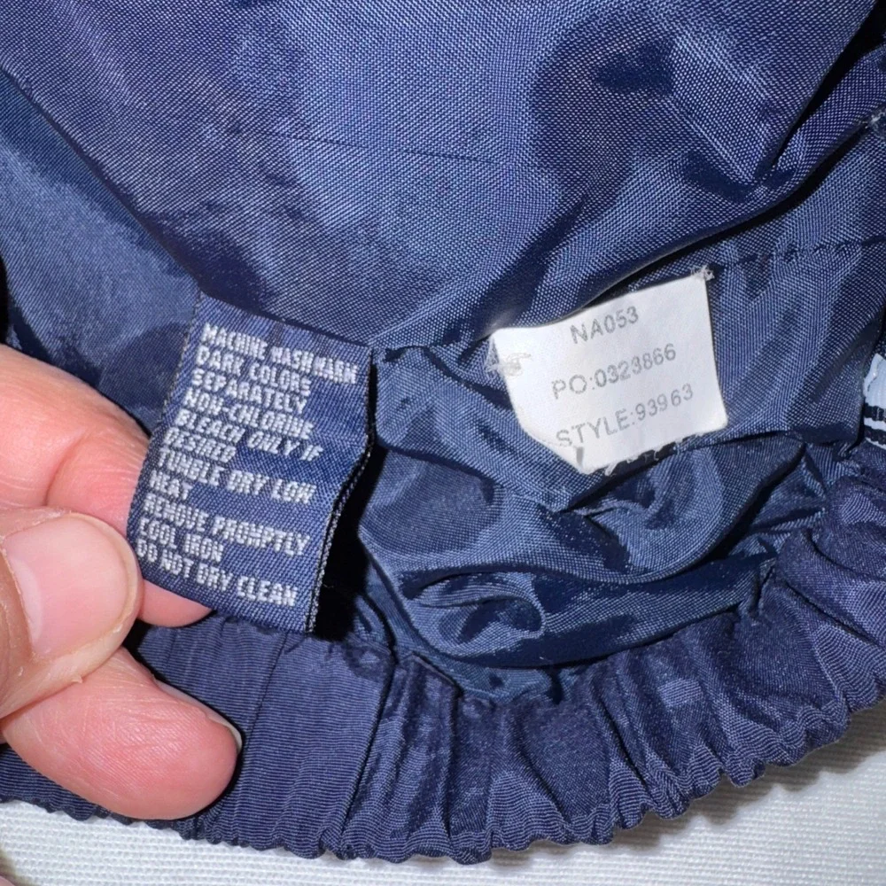 Chaps‎ Ralph Lauren Mens Navy Blue Vintage Windbreaker Full Zip Jacket 93963 Lg